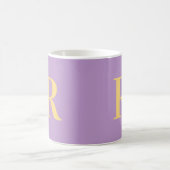 Modernes Monogramm Lila Lilac Kaffeetasse (Mittel)