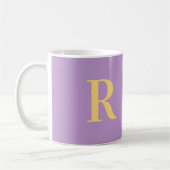 Modernes Monogramm Lila Lilac Kaffeetasse (Links)