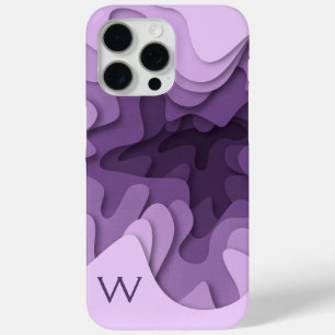 Modernes Monogramm Lila Violett Abstrakt Case-Mate iPhone Hülle