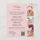Modernes Monogramm-Logo-Bäckerei-Menü-QR-Code Flyer (Vorne)
