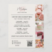 Modernes Monogramm-Logo Bakery-Menü-QR Flyer (Vorne)
