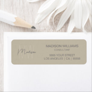 Modernes Monogramm-Logo Beige Berater