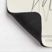 Modernes Monogramm-Logo Creme Beiger Berater Mousepad (Ecke)