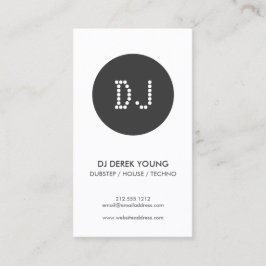 Modernes Monogramm-Logo für DJs Visitenkarte