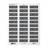 Modernes Monogramm-Logo Grau Berater-Adresse (Vorne)
