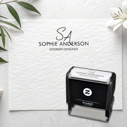 Modernes Monogramm-Logo Professionelles Geschäft Permastempel