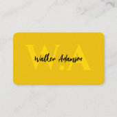 Modernes Monogramm | Luxus Black and Gold Visitenkarte (Vorderseite)