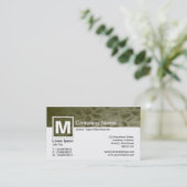 Modernes Monogramm - Manna Visitenkarte (Stehend Vorderseite)