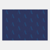 Modernes Monogramm Marineblau-Muster Geschenkpapier Set (Vorderseite)
