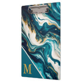 Modernes Monogramm-Marmor Klemmbrett (Links)