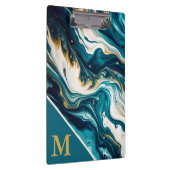Modernes Monogramm-Marmor Klemmbrett (Rechts)