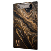 Modernes Monogramm-Marmor Klemmbrett (Links)