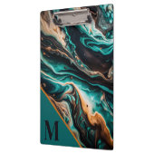 Modernes Monogramm-Marmor Klemmbrett (Links)