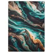 Modernes Monogramm-Marmor Klemmbrett (Rückseite)