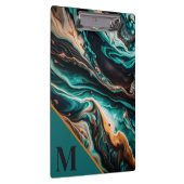 Modernes Monogramm-Marmor Klemmbrett (Rechts)