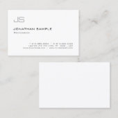 Modernes Monogramm Minimalistisch Beruflich Schlic Visitenkarte (Vorne/Hinten)