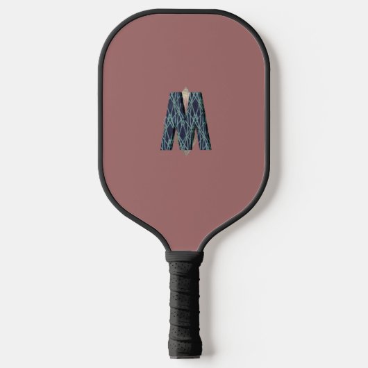 Modernes Monogramm | Minimalistisch sauber Pickleball Schläger (Vorderseite)