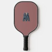 Modernes Monogramm | Minimalistisch sauber Pickleball Schläger (Rückseite)
