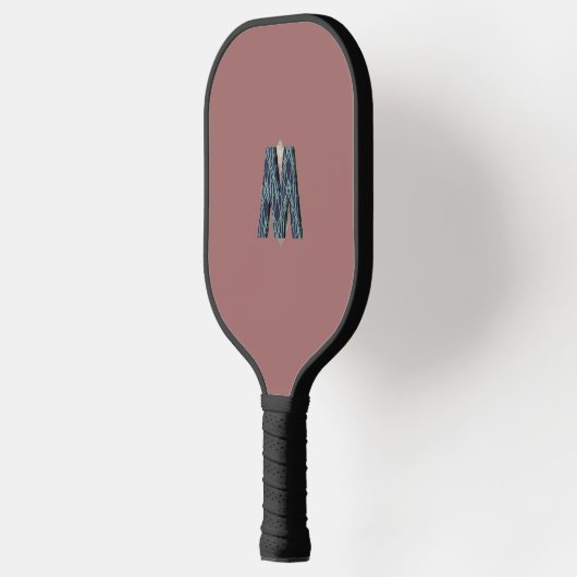 Modernes Monogramm | Minimalistisch sauber Pickleball Schläger (Links)