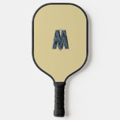 Modernes Monogramm | Minimalistisch sauber Pickleball Schläger (Rückseite)