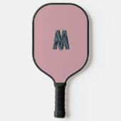 Modernes Monogramm | Minimalistisch sauber Pickleball Schläger (Rückseite)