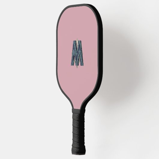 Modernes Monogramm | Minimalistisch sauber Pickleball Schläger (Links)