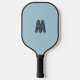 Modernes Monogramm | Minimalistisch sauber Pickleball Schläger
