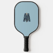 Modernes Monogramm | Minimalistisch sauber Pickleball Schläger (Rückseite)