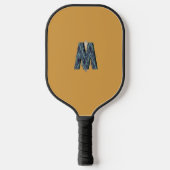 Modernes Monogramm | Minimalistisch sauber Pickleball Schläger (Vorderseite)