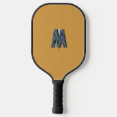 Modernes Monogramm | Minimalistisch sauber Pickleball Schläger (Rückseite)