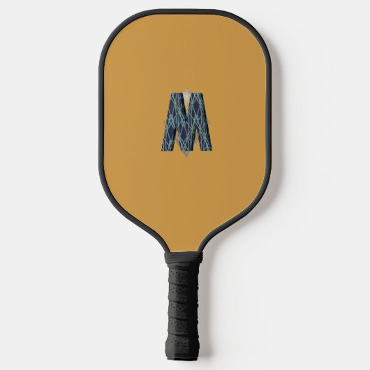 Modernes Monogramm | Minimalistisch sauber Pickleball Schläger (Rückseite)