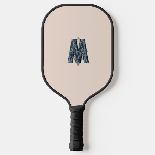Modernes Monogramm | Minimalistisch sauber Pickleball Schläger (Rückseite)