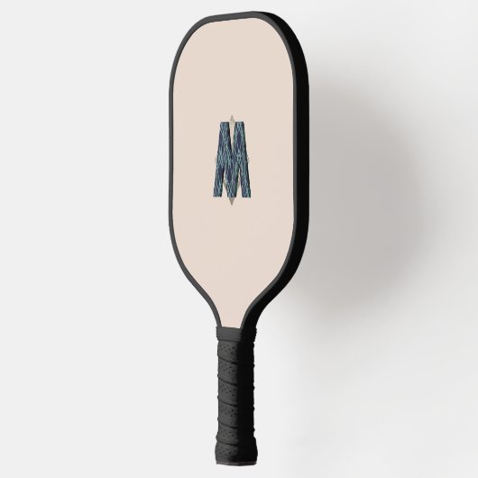 Modernes Monogramm | Minimalistisch sauber Pickleball Schläger (Links)