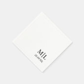 Modernes Monogramm Minimalistische Hochzeit Serviette (Ecke)