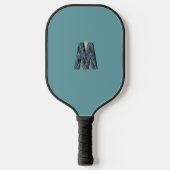 Modernes Monogramm | Minimalistische Maskuline Pickleball Schläger (Vorderseite)