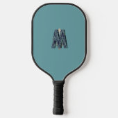 Modernes Monogramm | Minimalistische Maskuline Pickleball Schläger (Rückseite)
