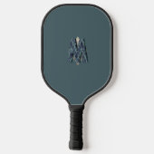 Modernes Monogramm | Minimalistische Maskuline Pickleball Schläger (Rückseite)
