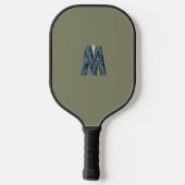 Modernes Monogramm | Minimalistische Maskuline Pickleball Schläger (Rückseite)
