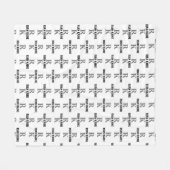 Modernes Monogramm mit 2 Buchstaben, wiederholt Al Fleecedecke (Vorderseite (Horizontal))