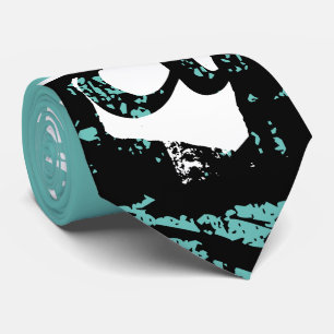 Modernes Monogramm mit anfänglicher aqua-Krawatte Krawatte