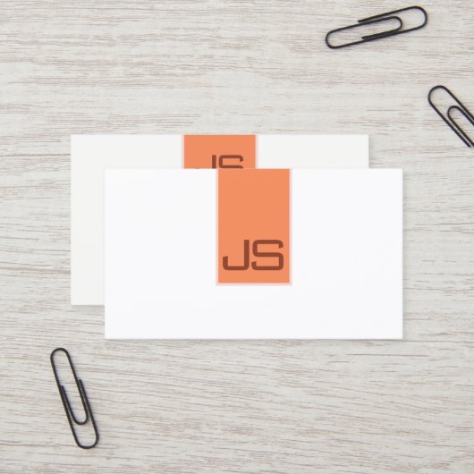 Modernes Monogramm mit einfacher Vorlage Elegantes Visitenkarte (Vorderseite/Rückseite Beispiel)