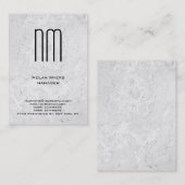 Modernes Monogramm mit einzigartiger grauer Wandst Visitenkarte (Vorne/Hinten)