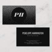 Modernes Monogramm mit Elegant Confetti Visitenkarte (Vorne/Hinten)
