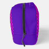 Modernes Monogramm mit Lila Gradient-Mermaid-Skala Waschbeutel (Rechts)