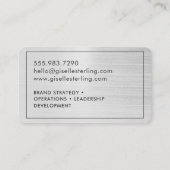 Modernes Monogramm mit Pinselform Visitenkarte (Rückseite)