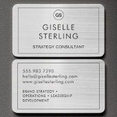 Modernes Monogramm mit Pinselform Visitenkarte