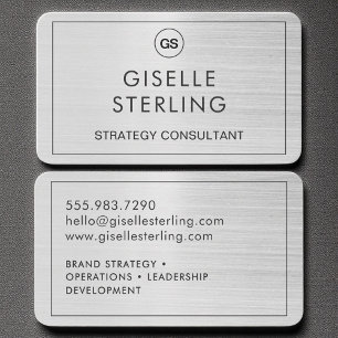 Modernes Monogramm mit Pinselform Visitenkarte