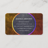 Modernes Monogramm mit texturierter Farbdarstellun Visitenkarte (Rückseite)