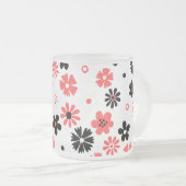 Modernes Monogramm-Muster Mattglastasse (VorderseiteRechts)