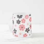 Modernes Monogramm-Muster Mattglastasse (Vorderseite Links)